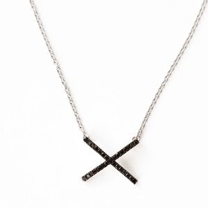 Rarities Carol Brodie black diamond pendant choker necklace